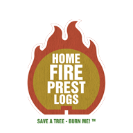 Home Fire Prest Logs | Wax-Free made of 100% Recycled Wood